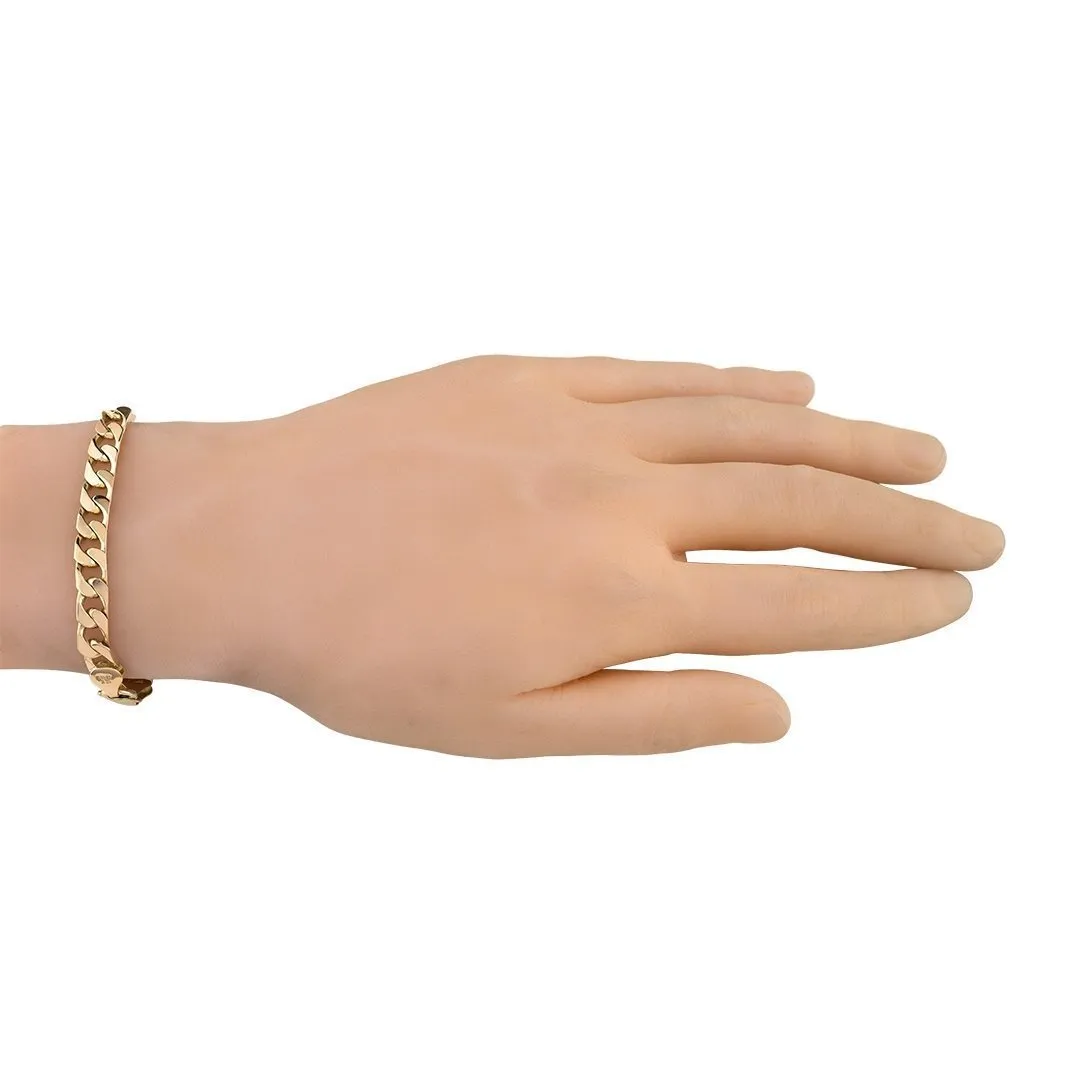 10k Yellow Gold Cuban Bracelet 9mm