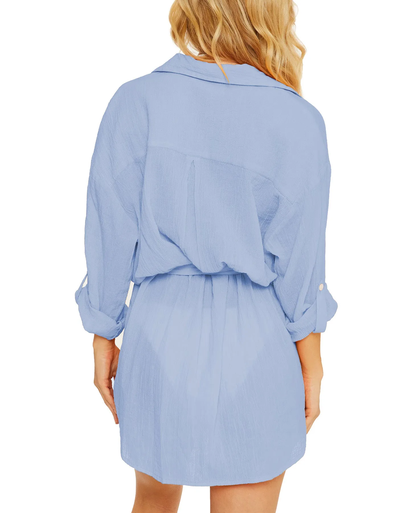 2024 Becca by Rebecca Virtue Gauzy Shirt Dress (More colors available) - 6039371