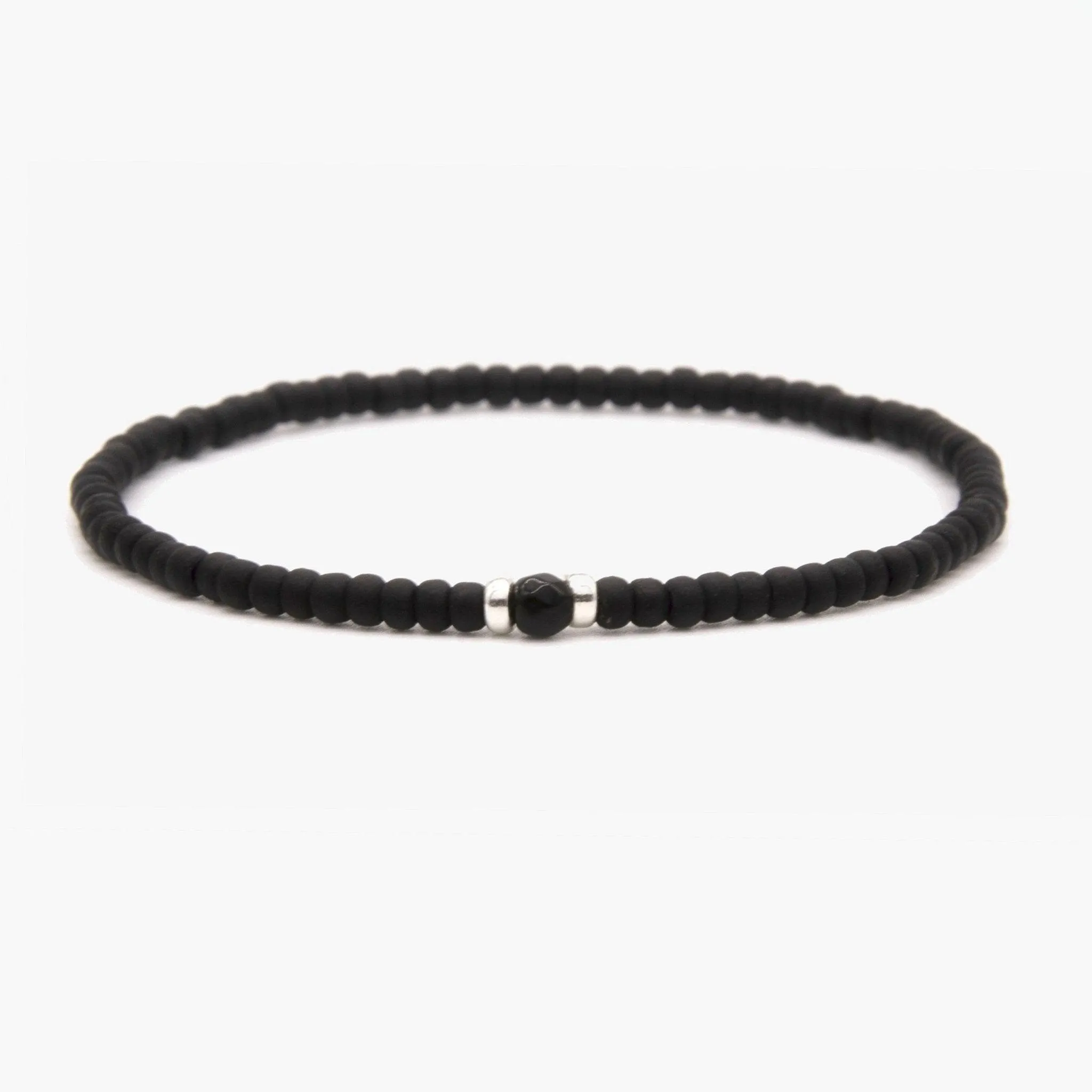 2mm Beads Dandy Bracelet (Matte Black)