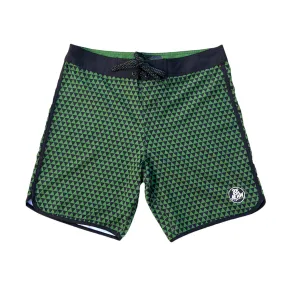 808ALLDAY Mens Green Tri Loc Boardshorts