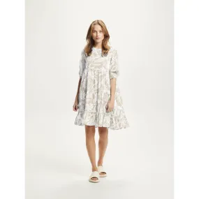 A-shape seabreeze Tencel™ print dress - Light feather gray