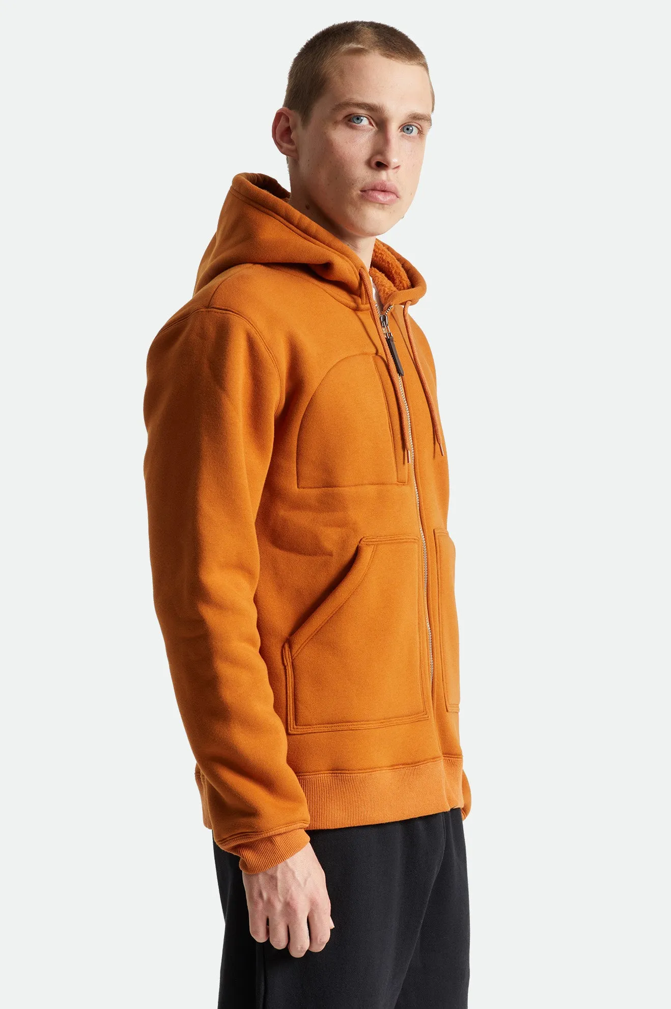 Abraham Sherpa Lined Full Zip - Caramel