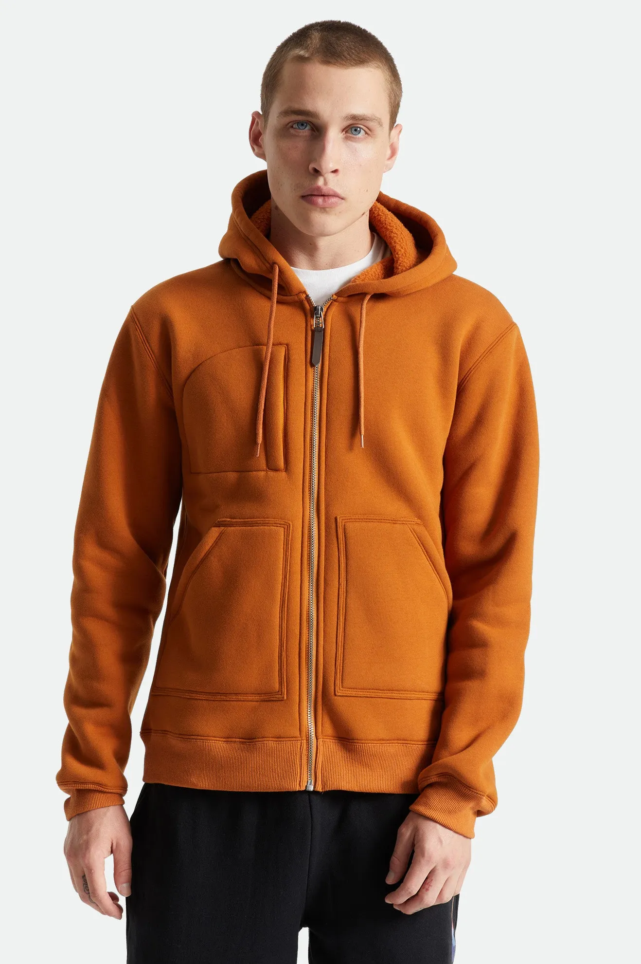 Abraham Sherpa Lined Full Zip - Caramel