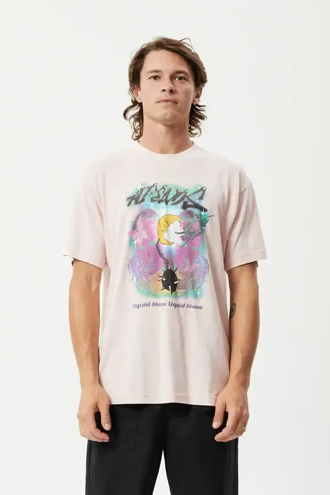 Afends liquid haze - hemp boxy t-shirt - lotus