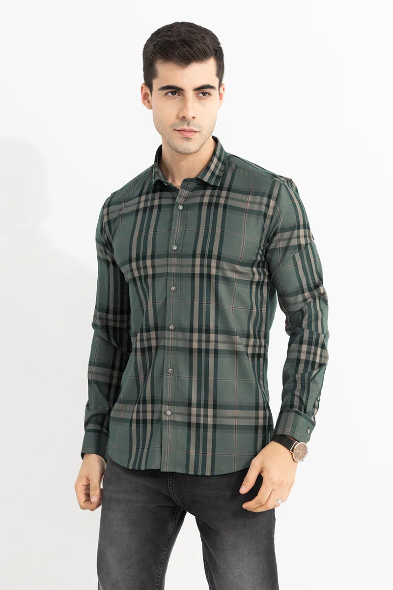 Albert Check Olive Shirt