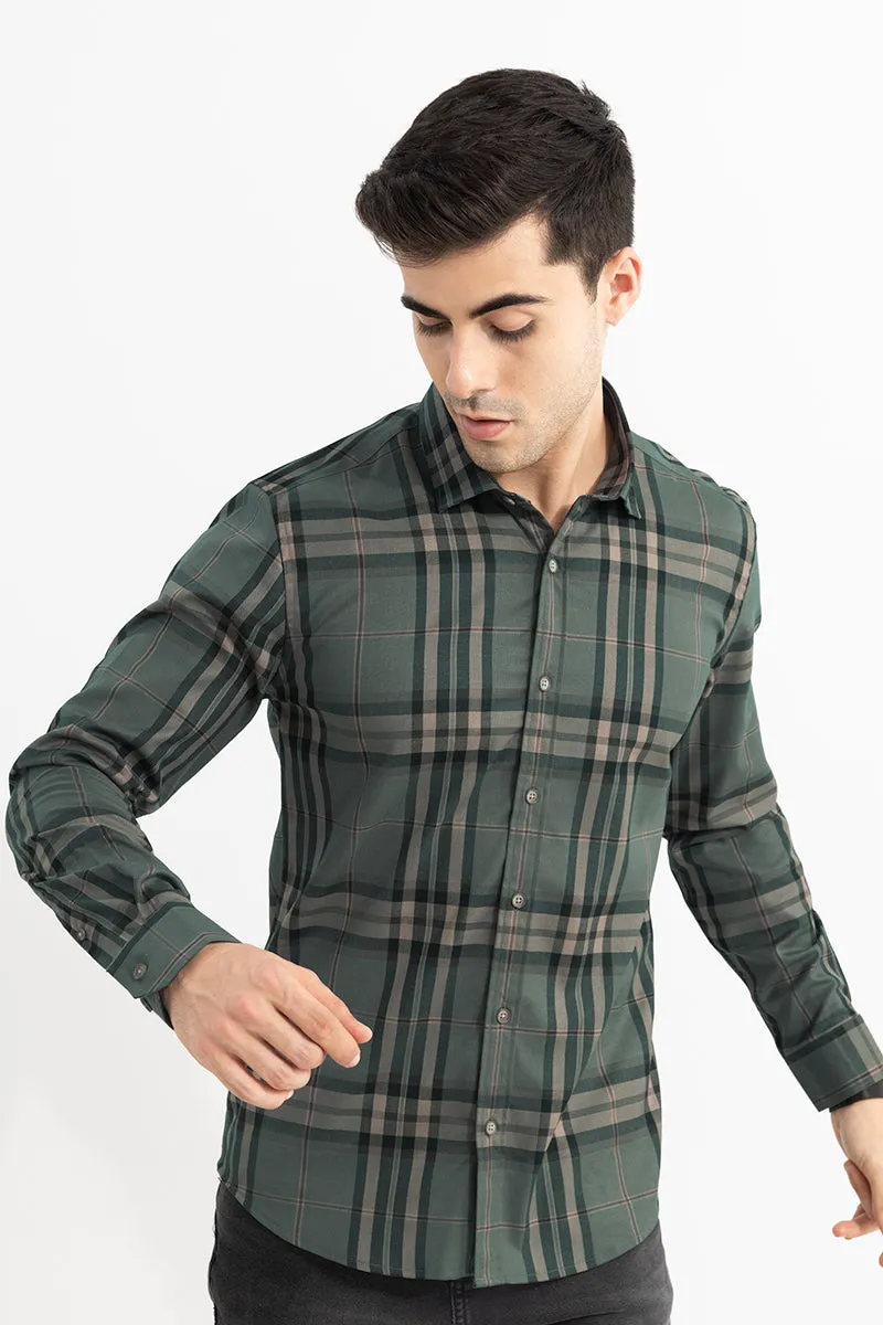 Albert Check Olive Shirt