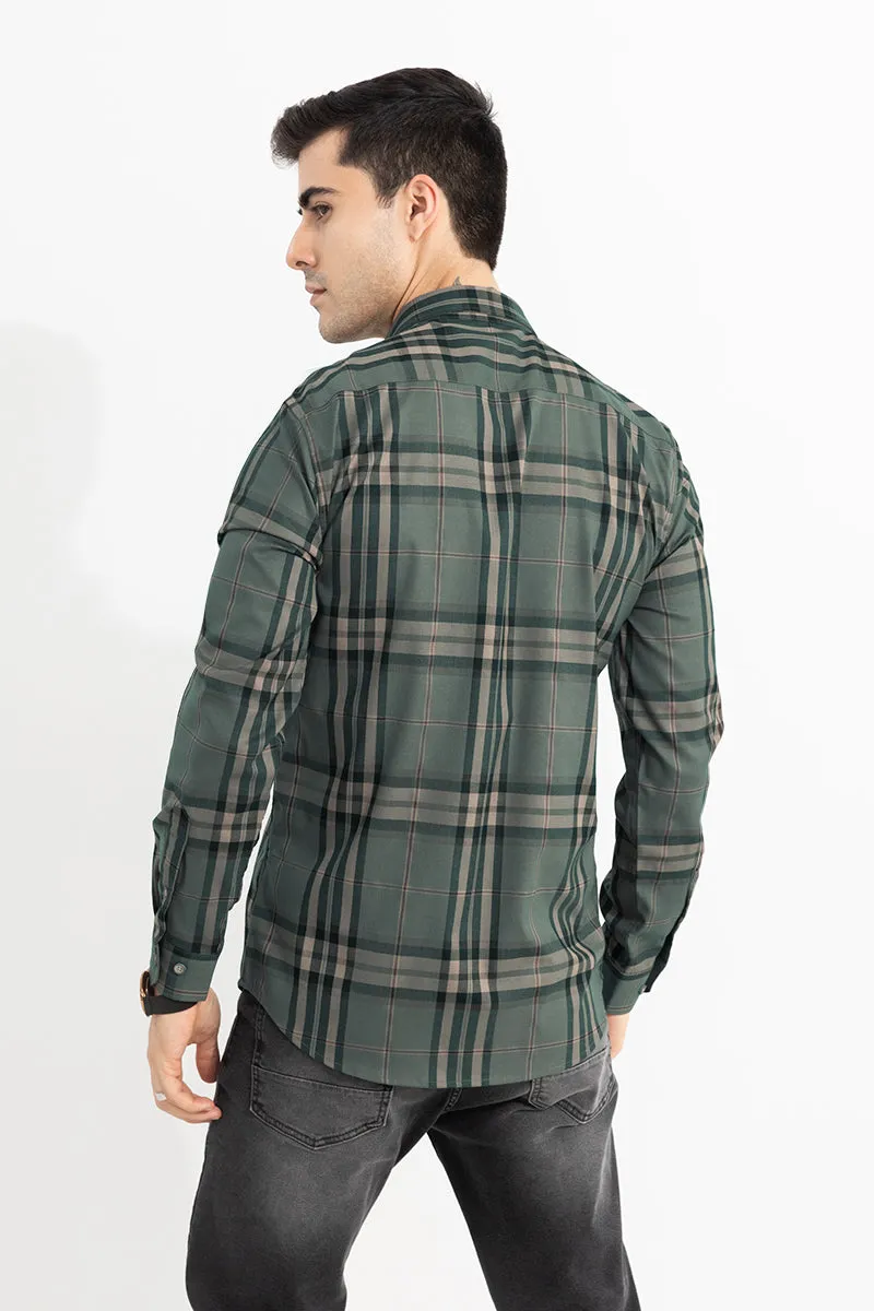 Albert Check Olive Shirt