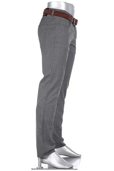 Alberto Mens Regular Fit Grey Ceramica Pipe Pants 1942