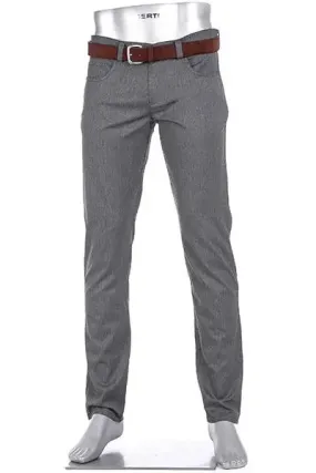 Alberto Mens Regular Fit Grey Ceramica Pipe Pants 1942