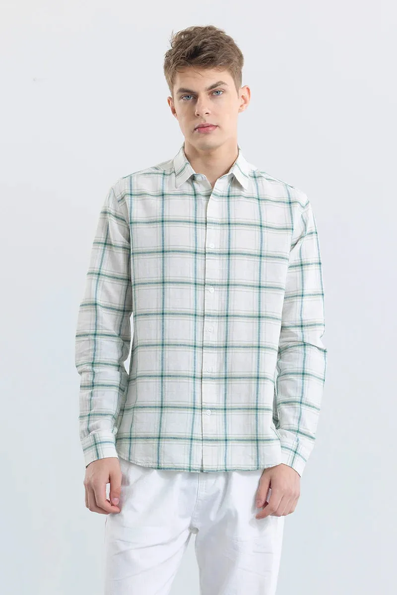 Stylish Alessia Green Checkered Linen Blend Shirt for Women - Breathable and Comfortable Casual Wear