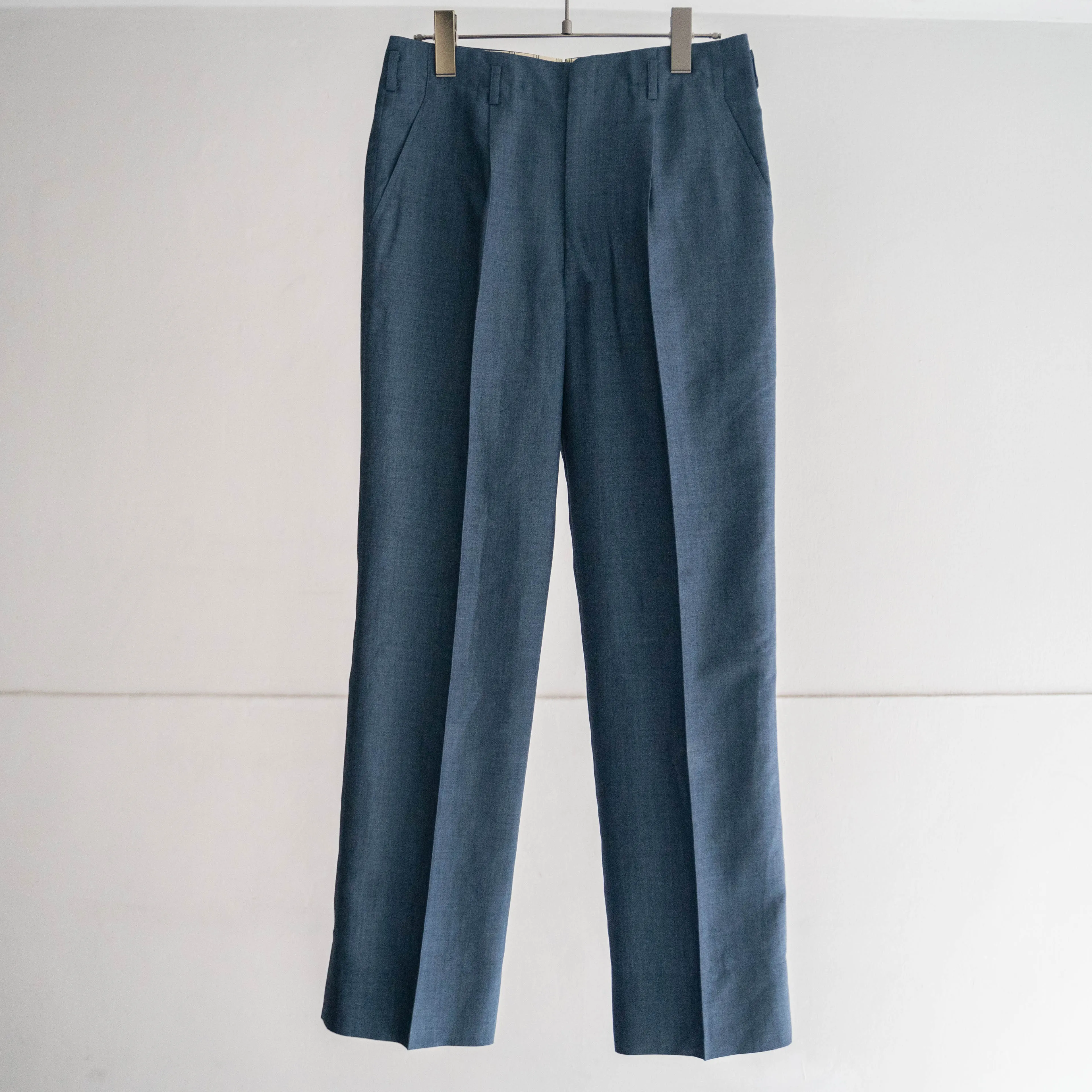 around 1980s japan vintage cobalt blue wool slacks