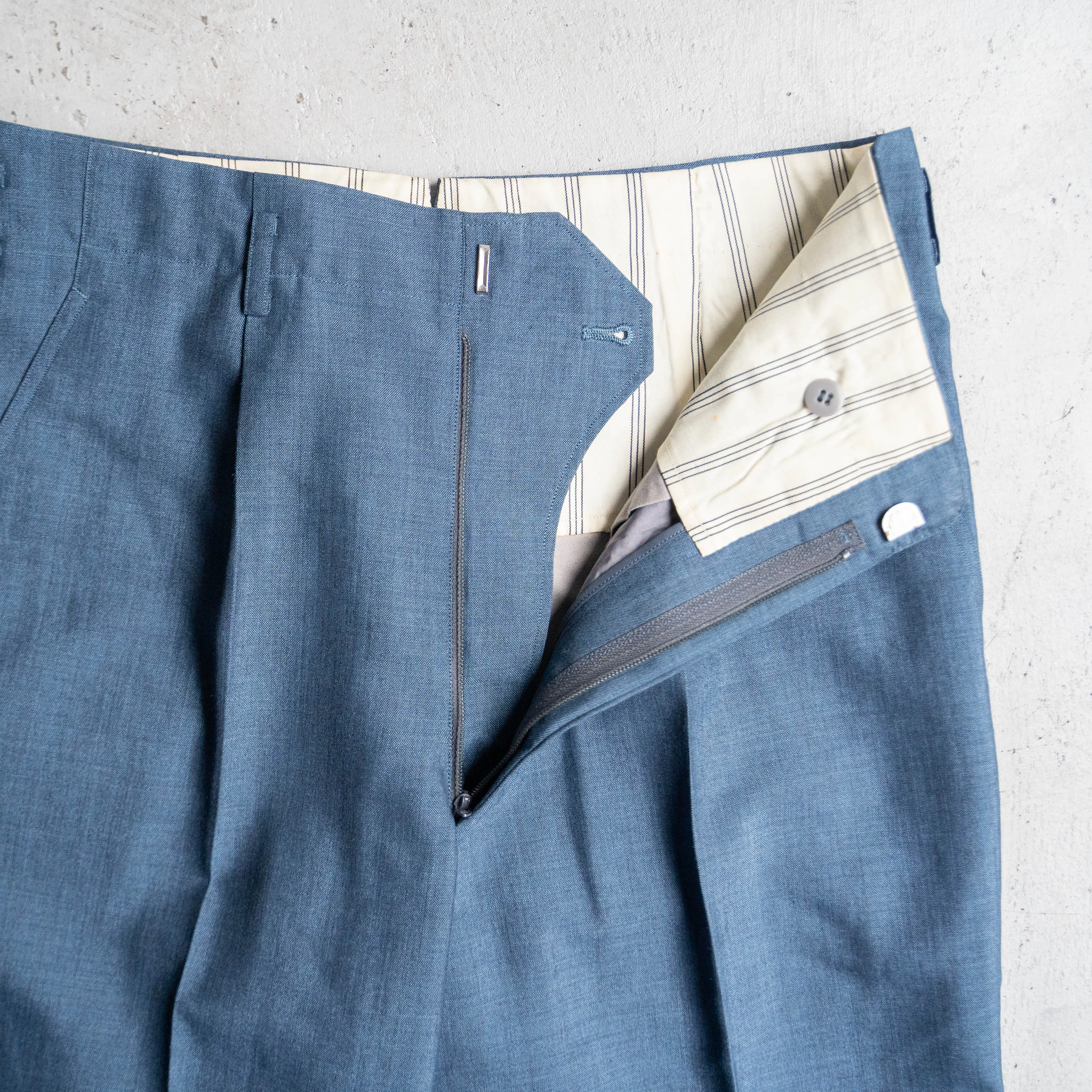 around 1980s japan vintage cobalt blue wool slacks