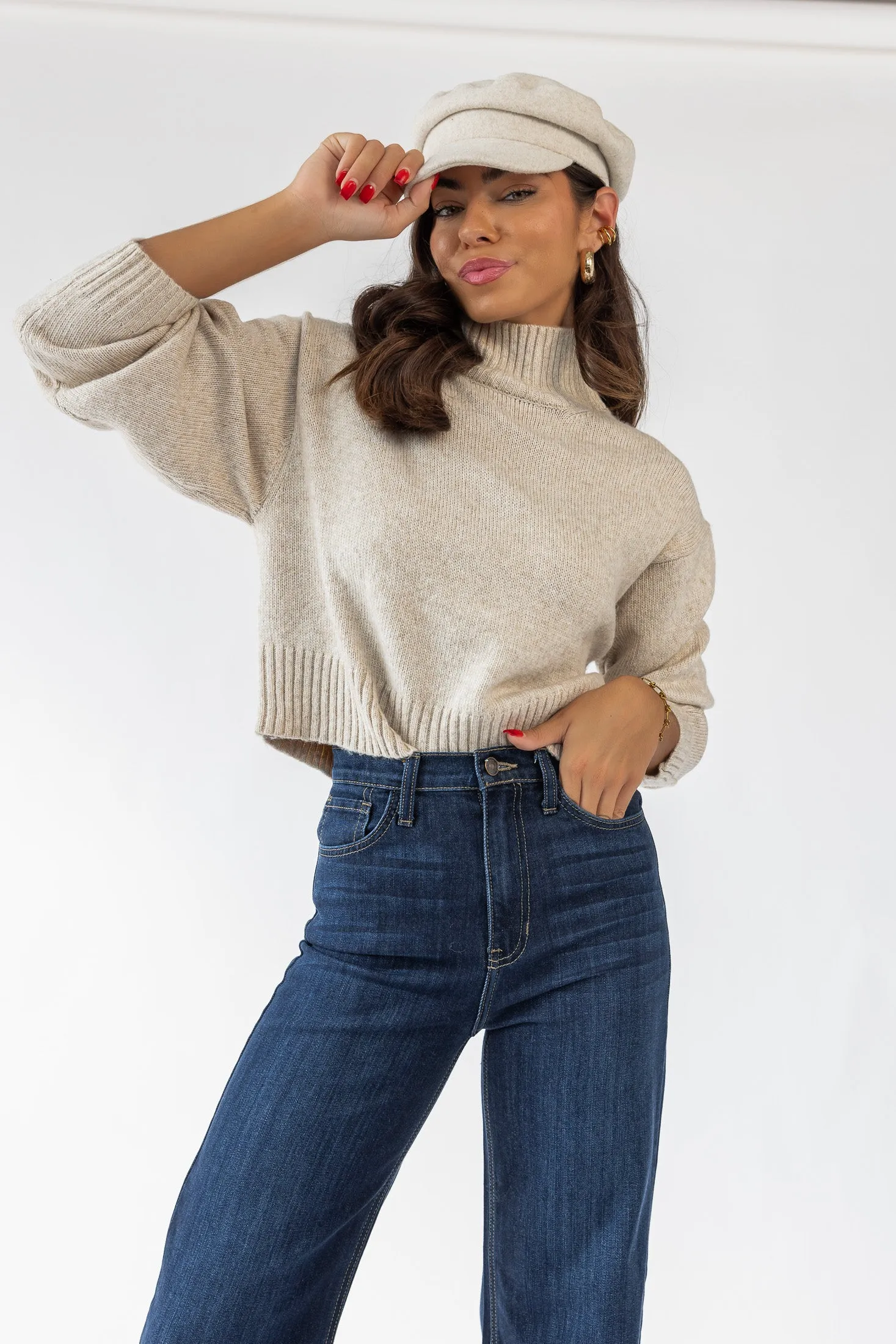 ASTR The Label Fiala Oatmeal Sweater