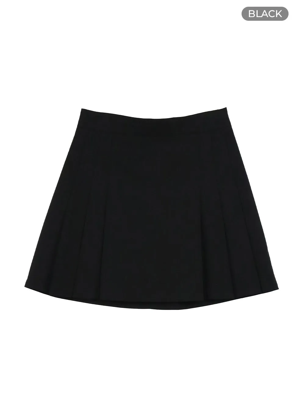 Basic High-Waisted Pleated Mini Skirt OY409