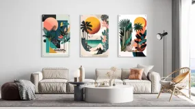 Beach Design Set of 3 Prints Modern Wall Art Modern Artwork