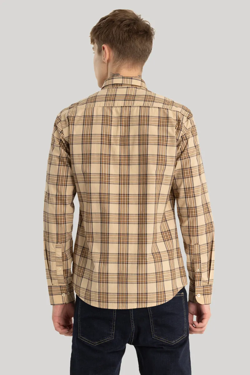 Beige Checks Shirt