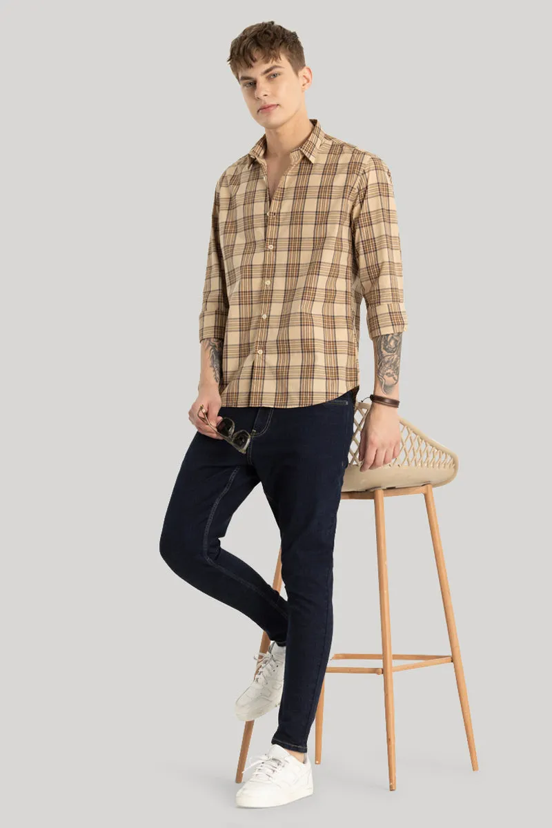 Beige Checks Shirt