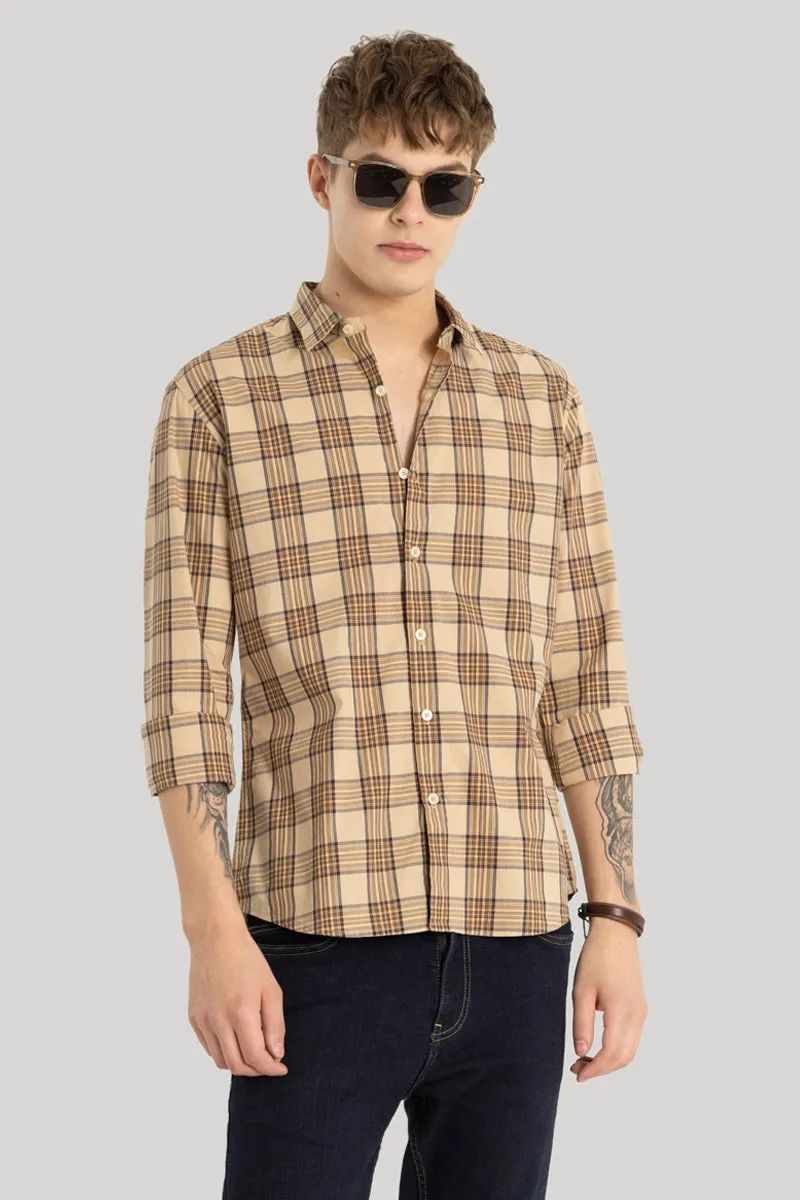 Beige Checks Shirt