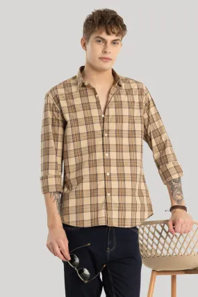 Beige Checks Shirt