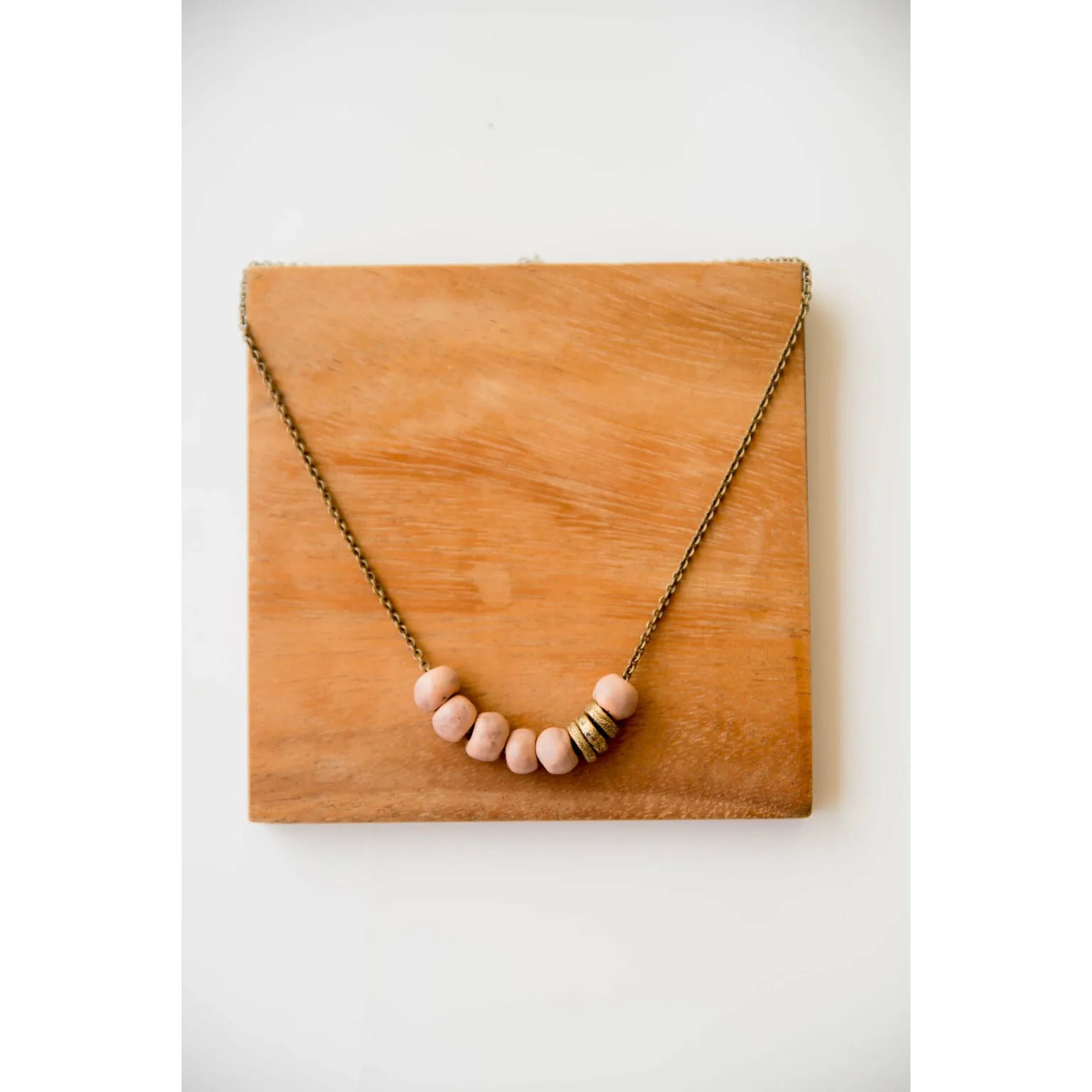 Bel Koz Simple Bead Clay Necklace