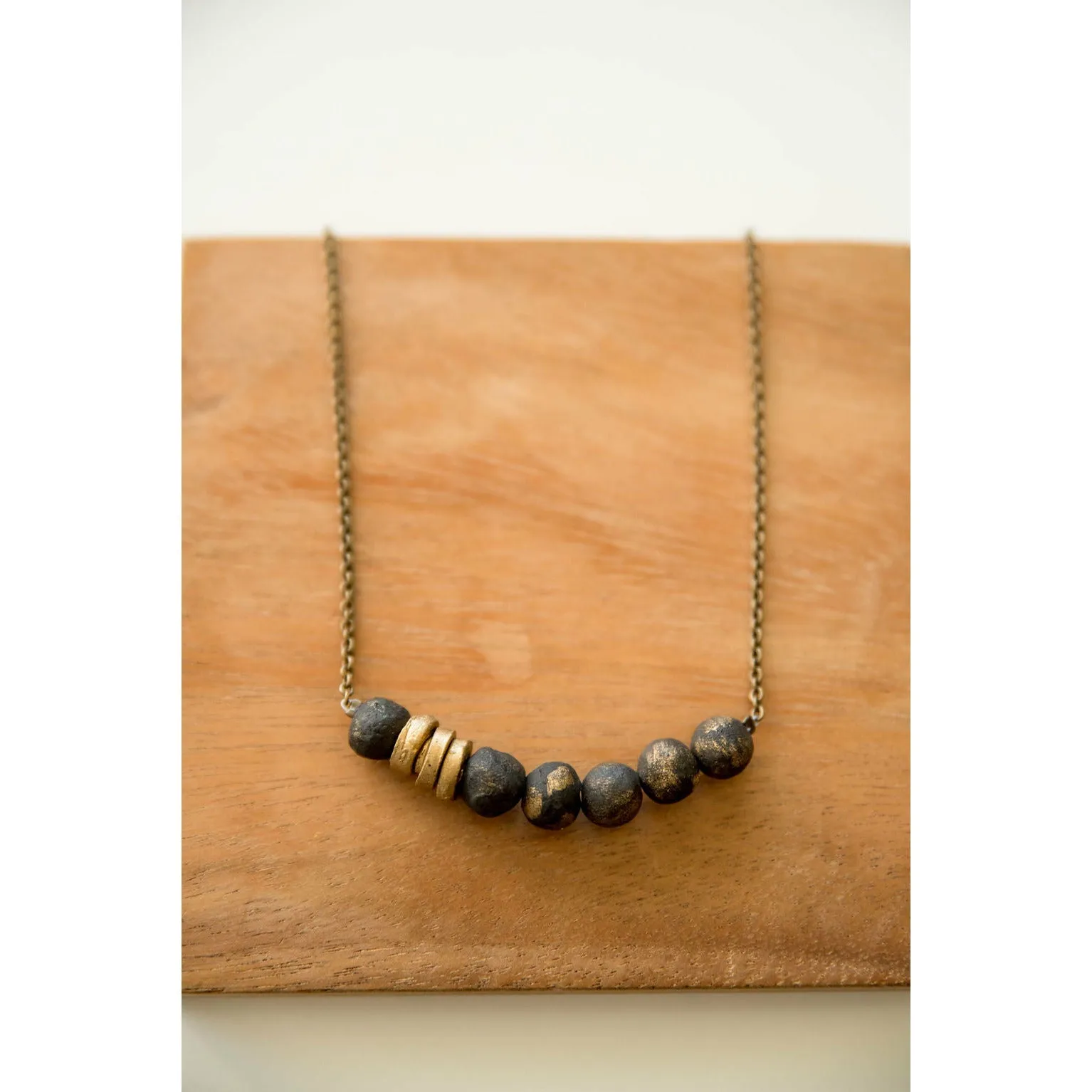 Bel Koz Simple Bead Clay Necklace