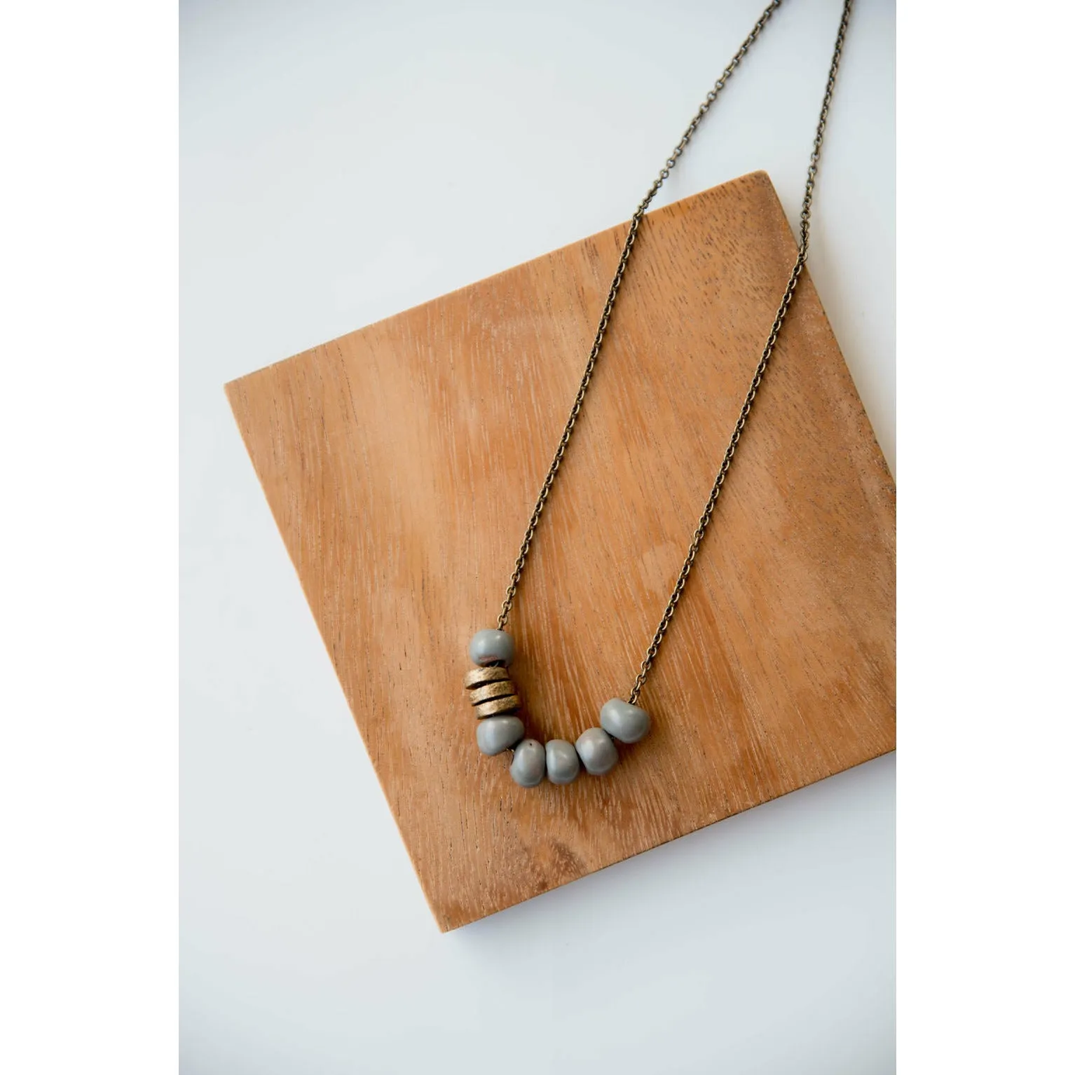 Bel Koz Simple Bead Clay Necklace