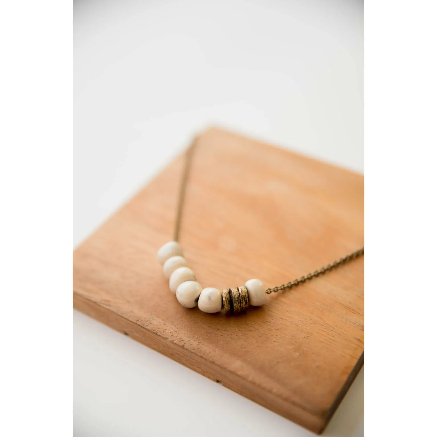 Bel Koz Simple Bead Clay Necklace