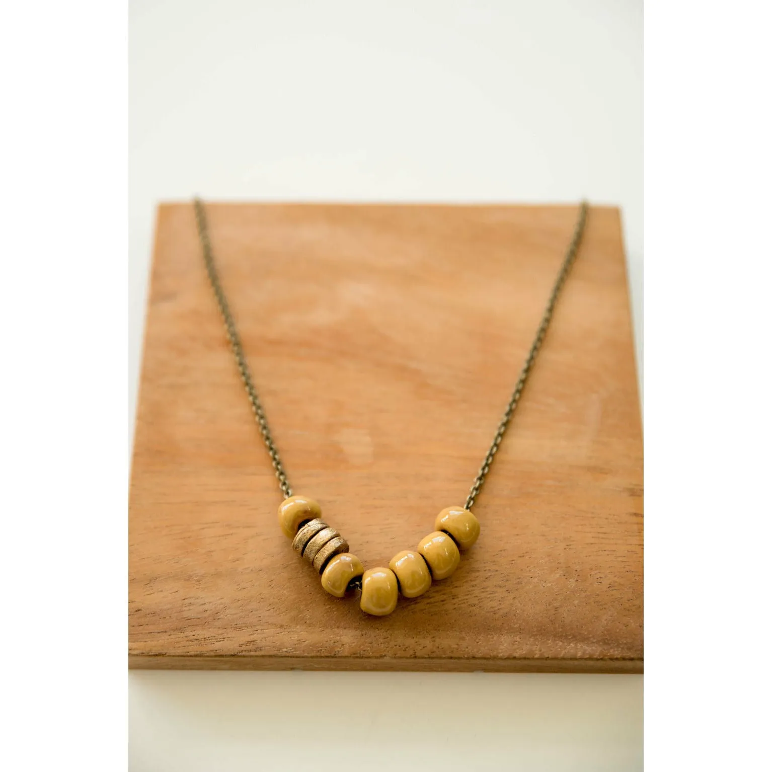 Bel Koz Simple Bead Clay Necklace