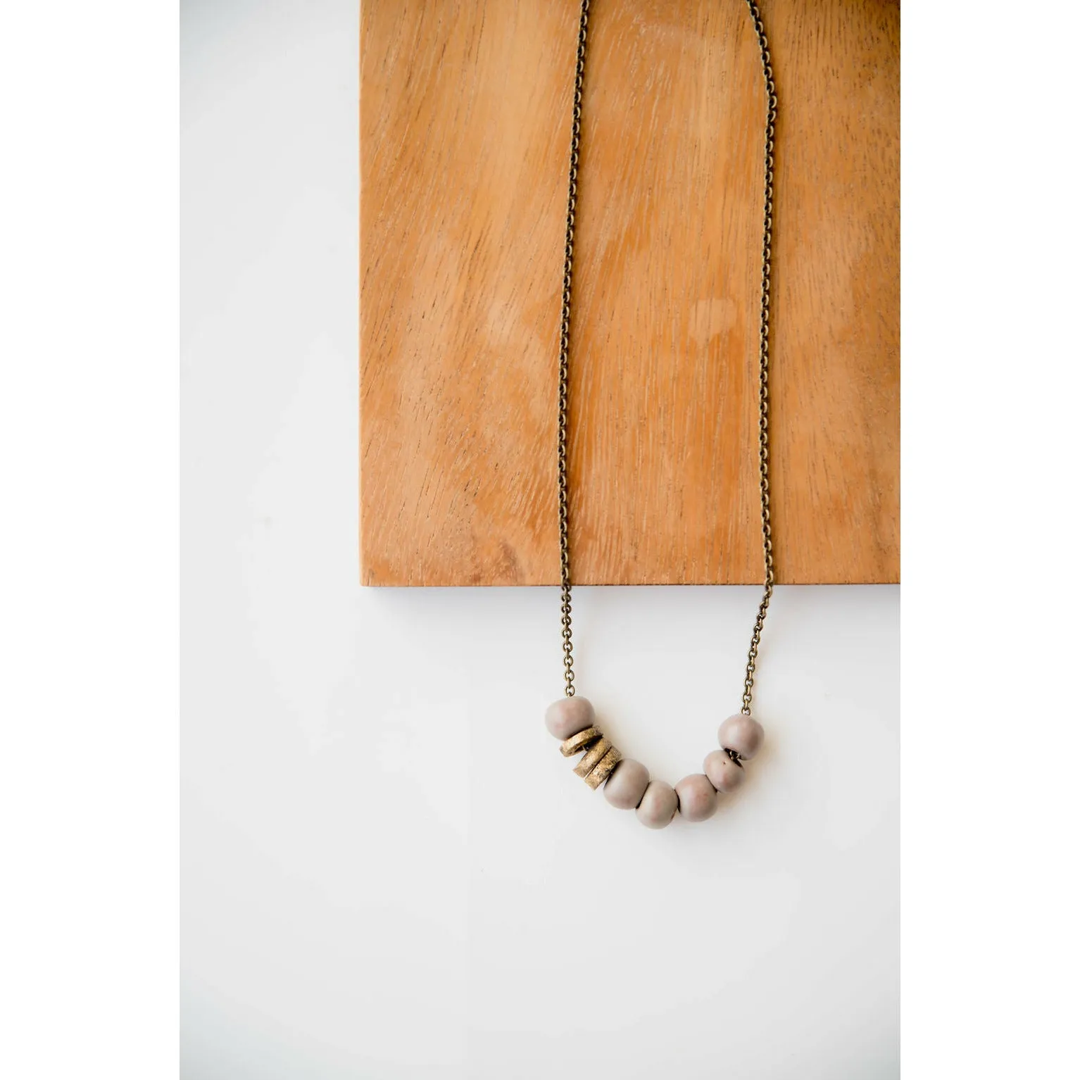 Bel Koz Simple Bead Clay Necklace