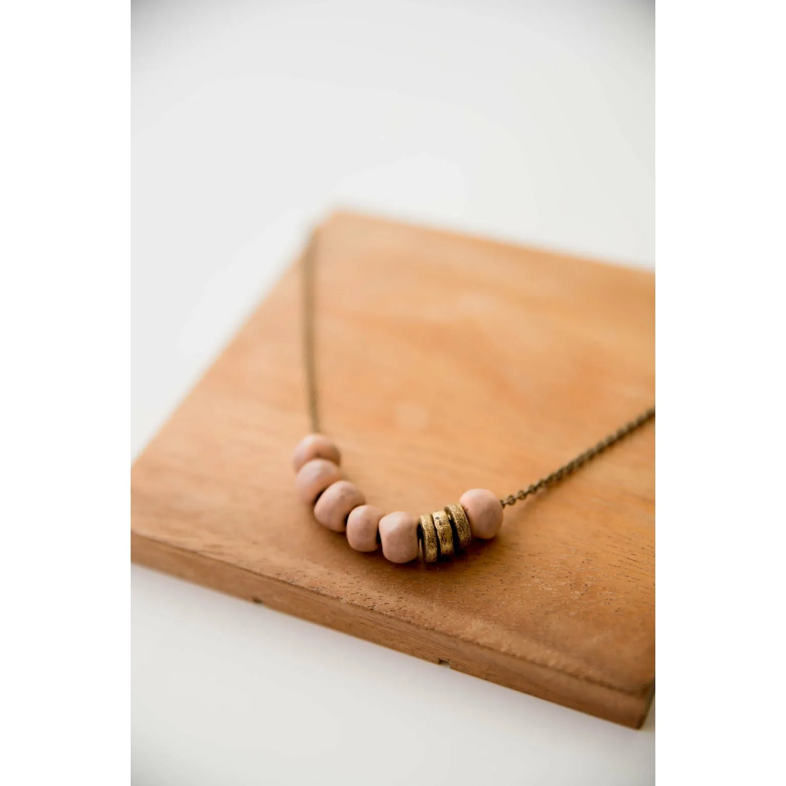 Bel Koz Simple Bead Clay Necklace