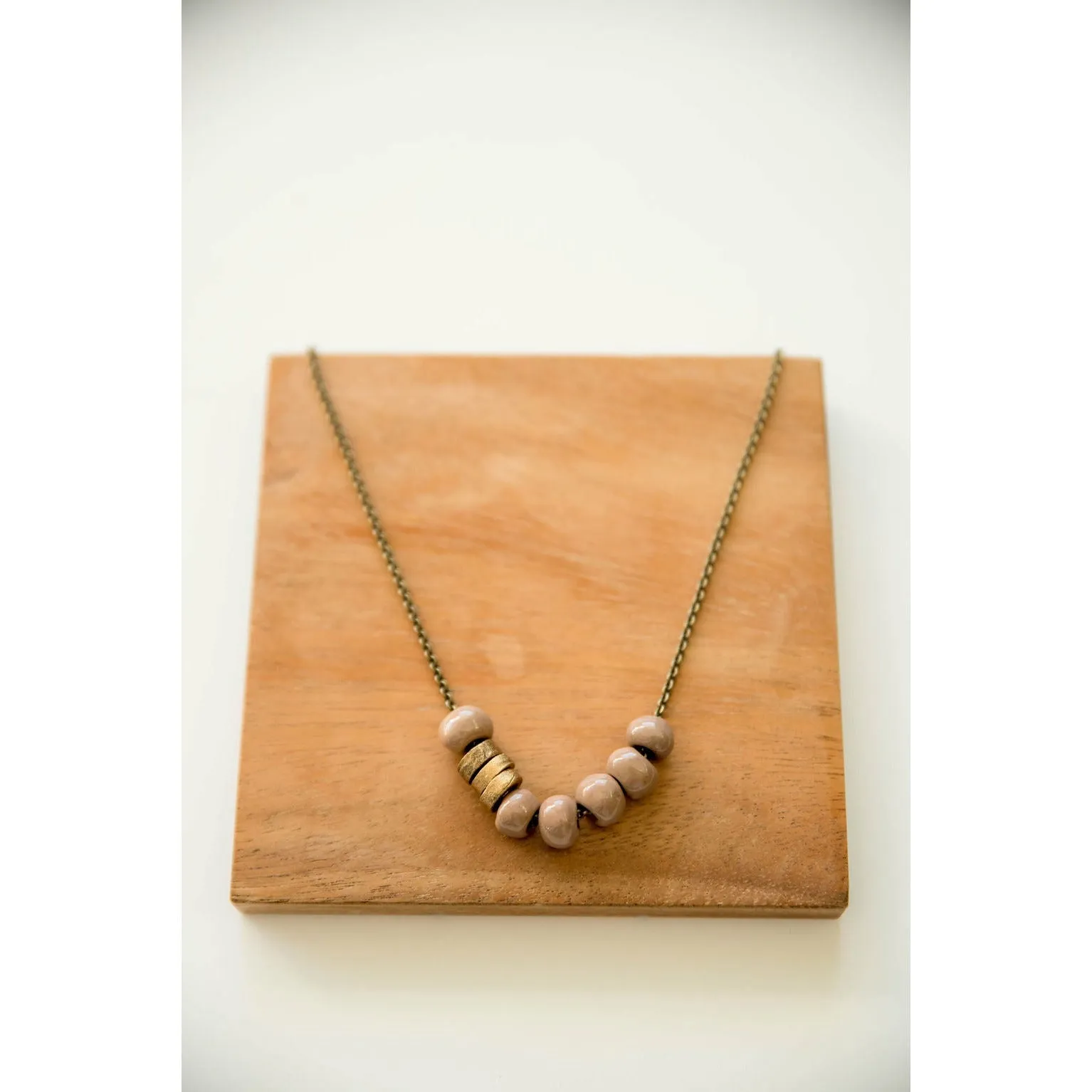 Bel Koz Simple Bead Clay Necklace