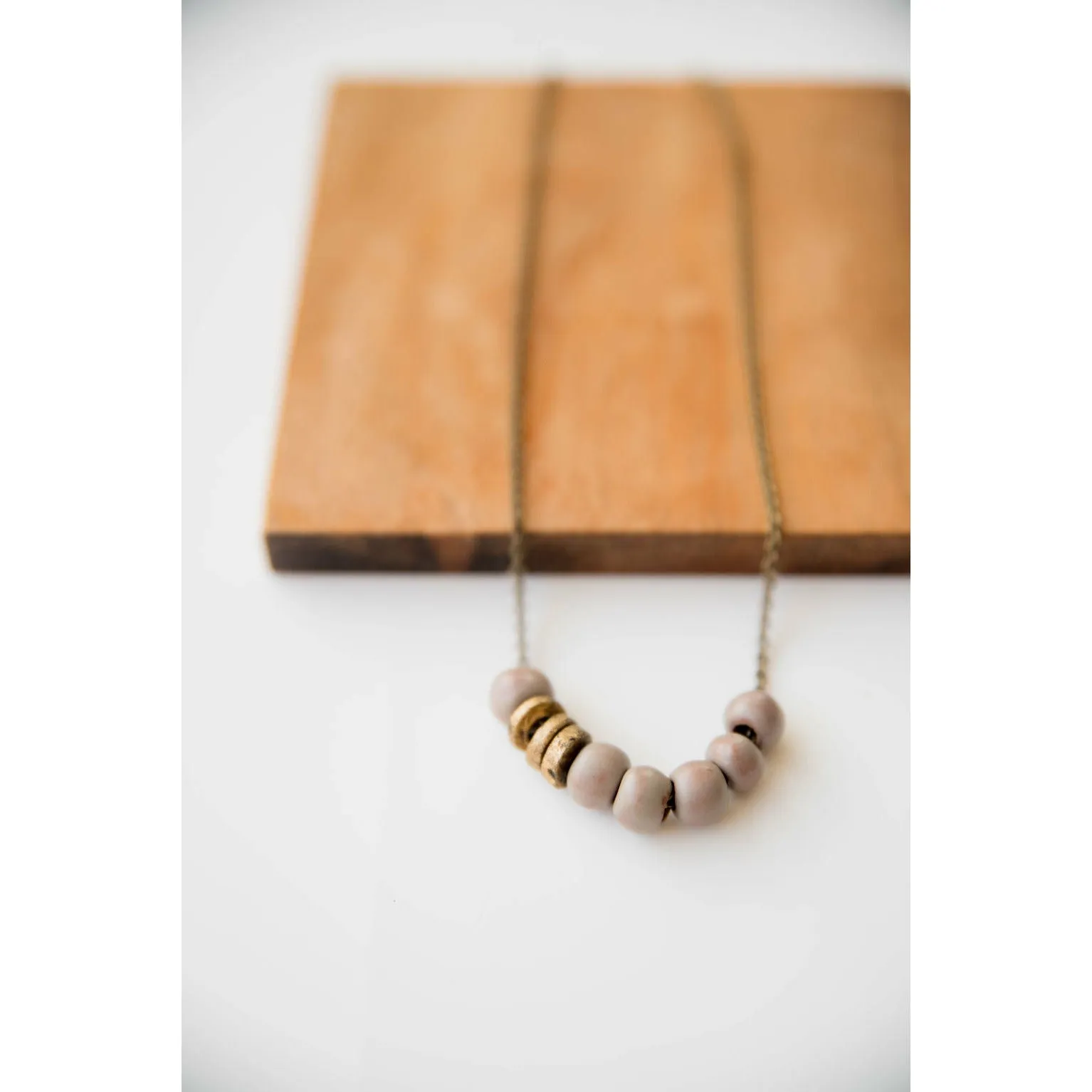 Bel Koz Simple Bead Clay Necklace