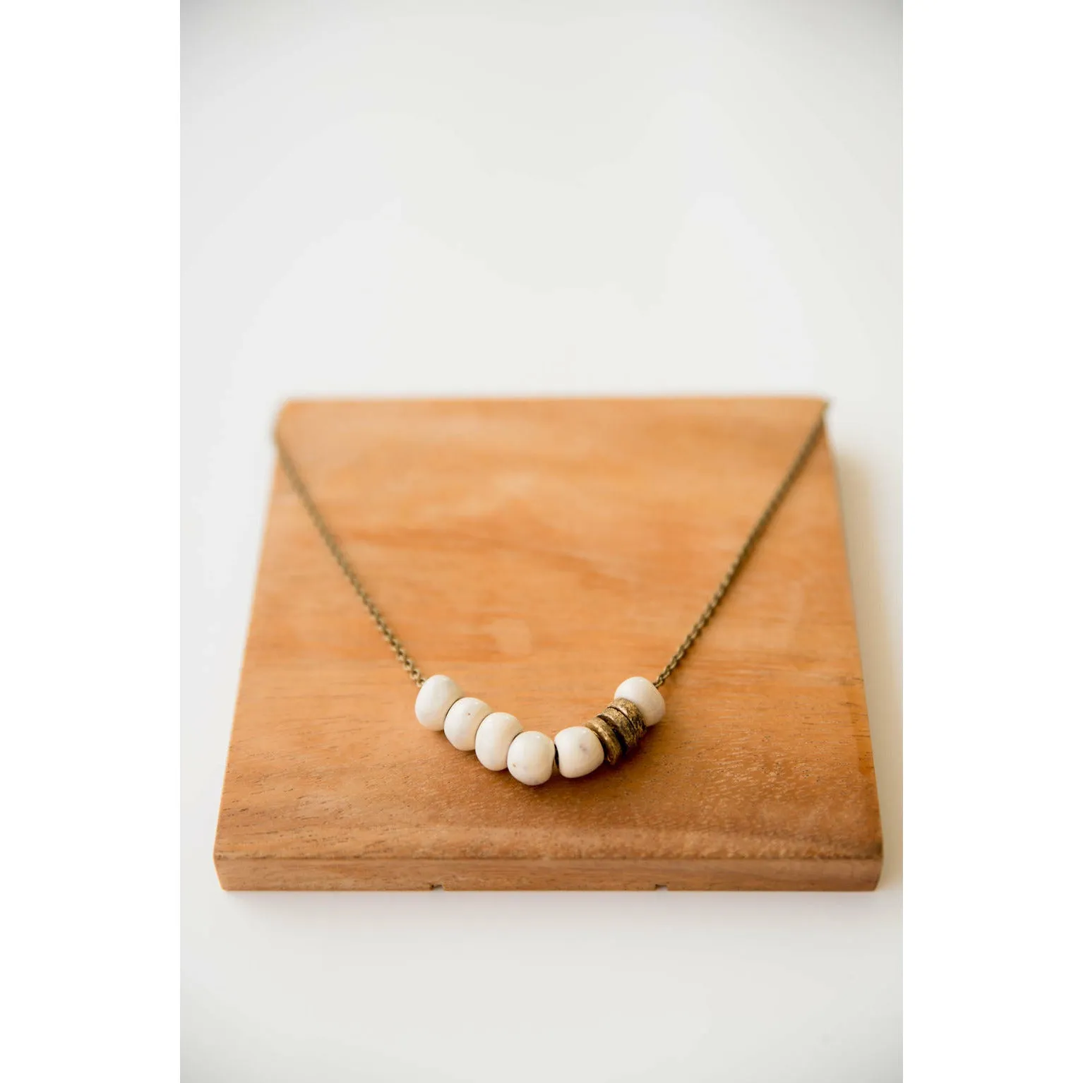 Bel Koz Simple Bead Clay Necklace