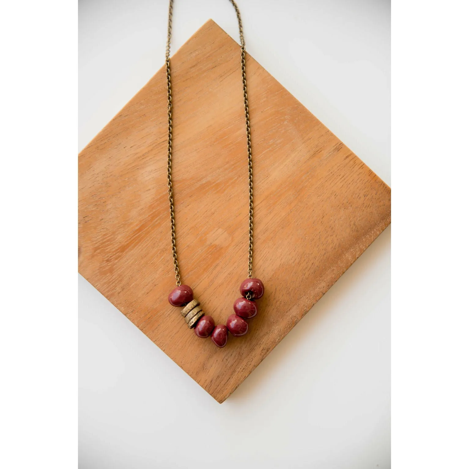 Bel Koz Simple Bead Clay Necklace