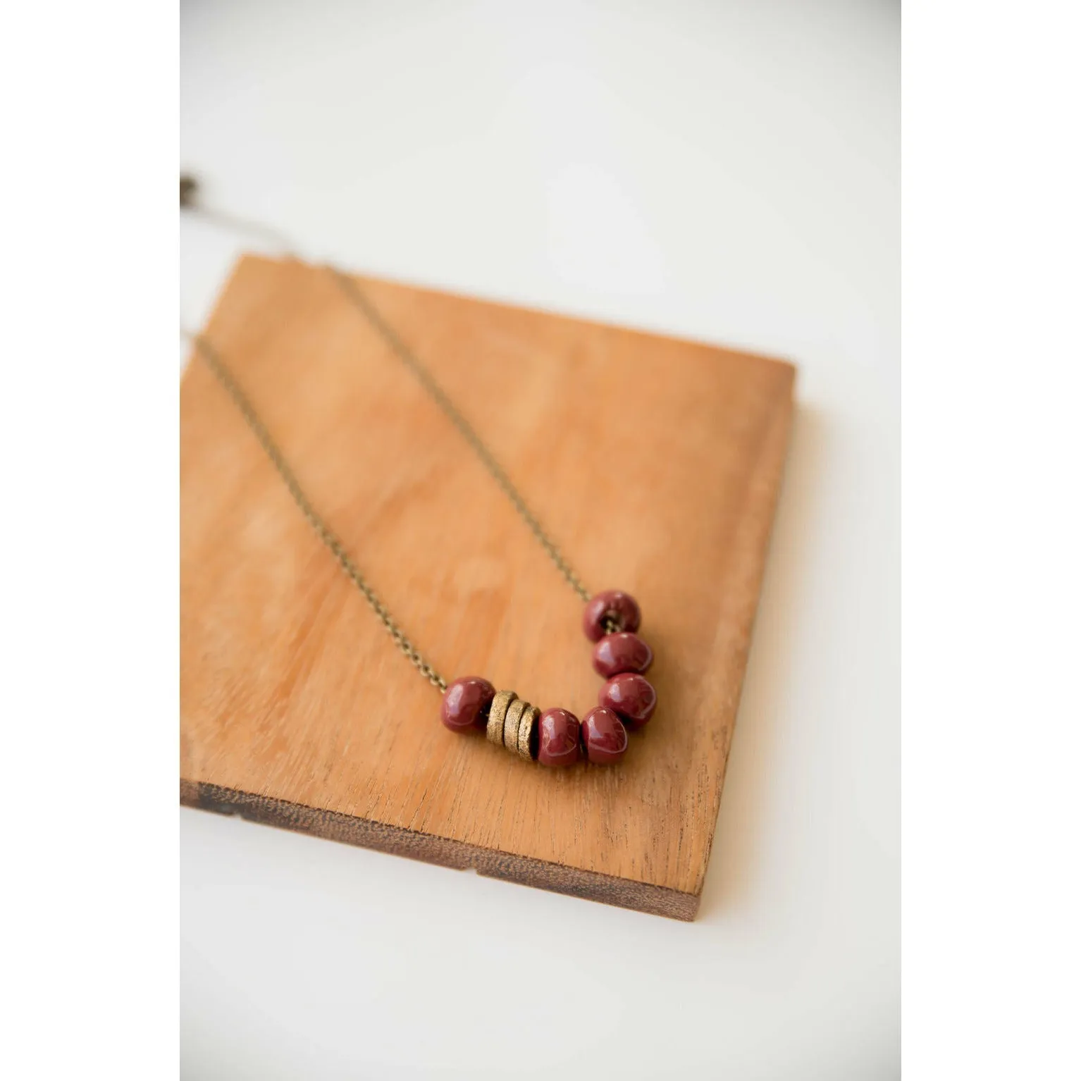 Bel Koz Simple Bead Clay Necklace