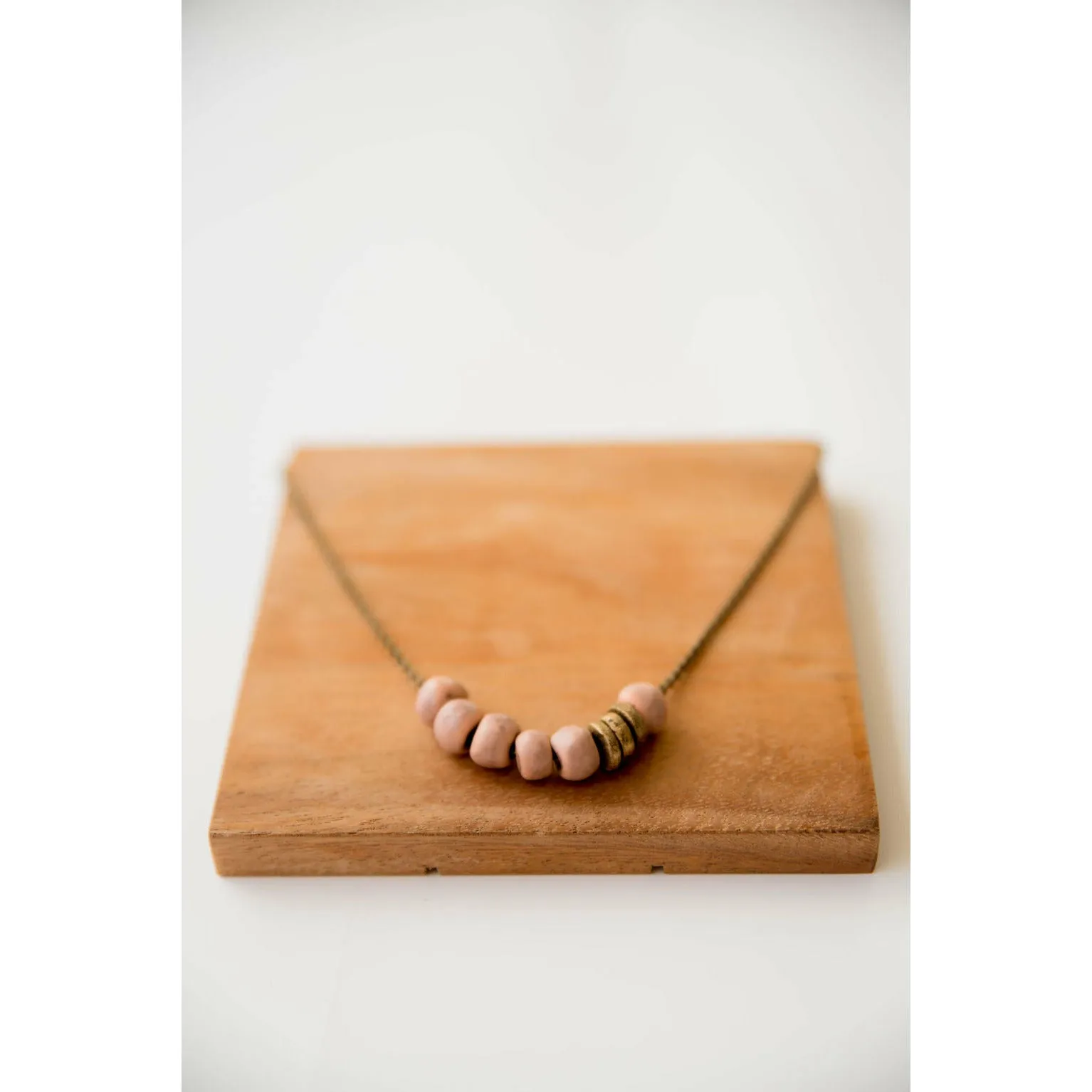 Bel Koz Simple Bead Clay Necklace