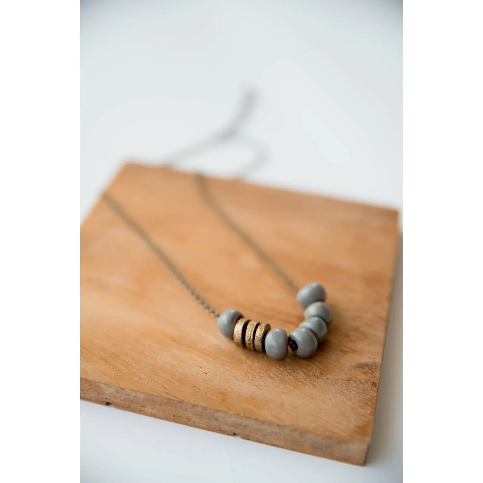 Bel Koz Simple Bead Clay Necklace