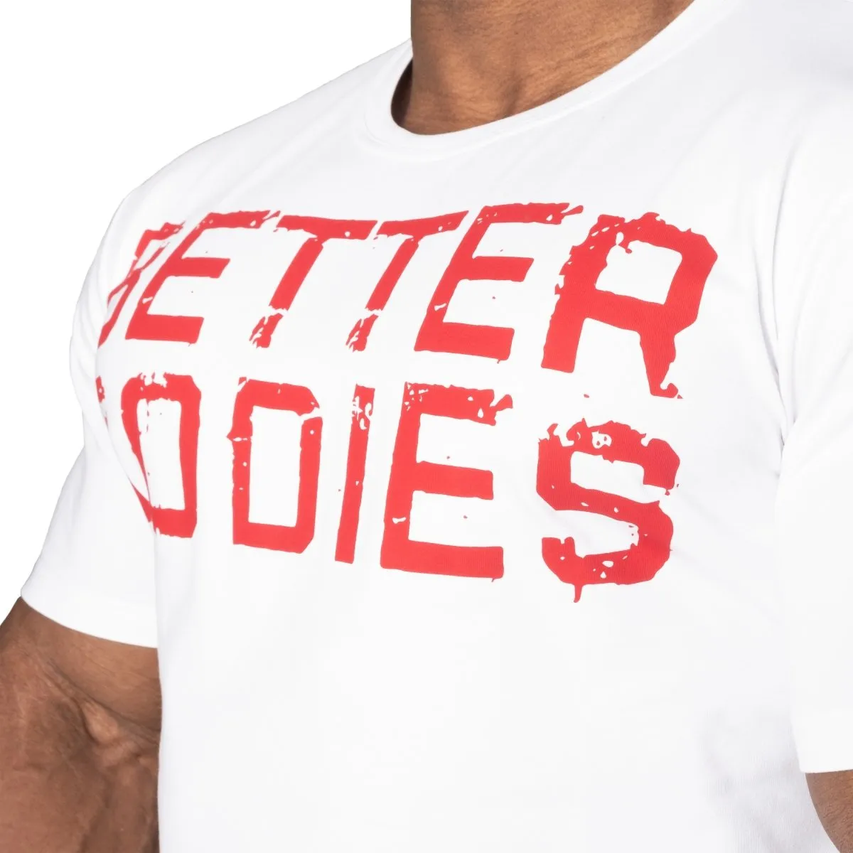 Better Bodies Basic Tapered Tee - White/Red