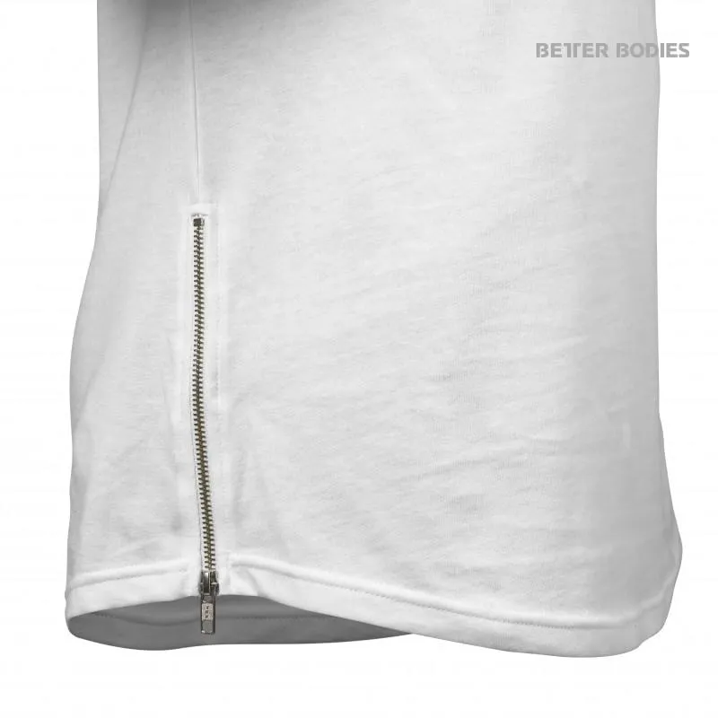 Better Bodies BB Alpha Zip Tee - White