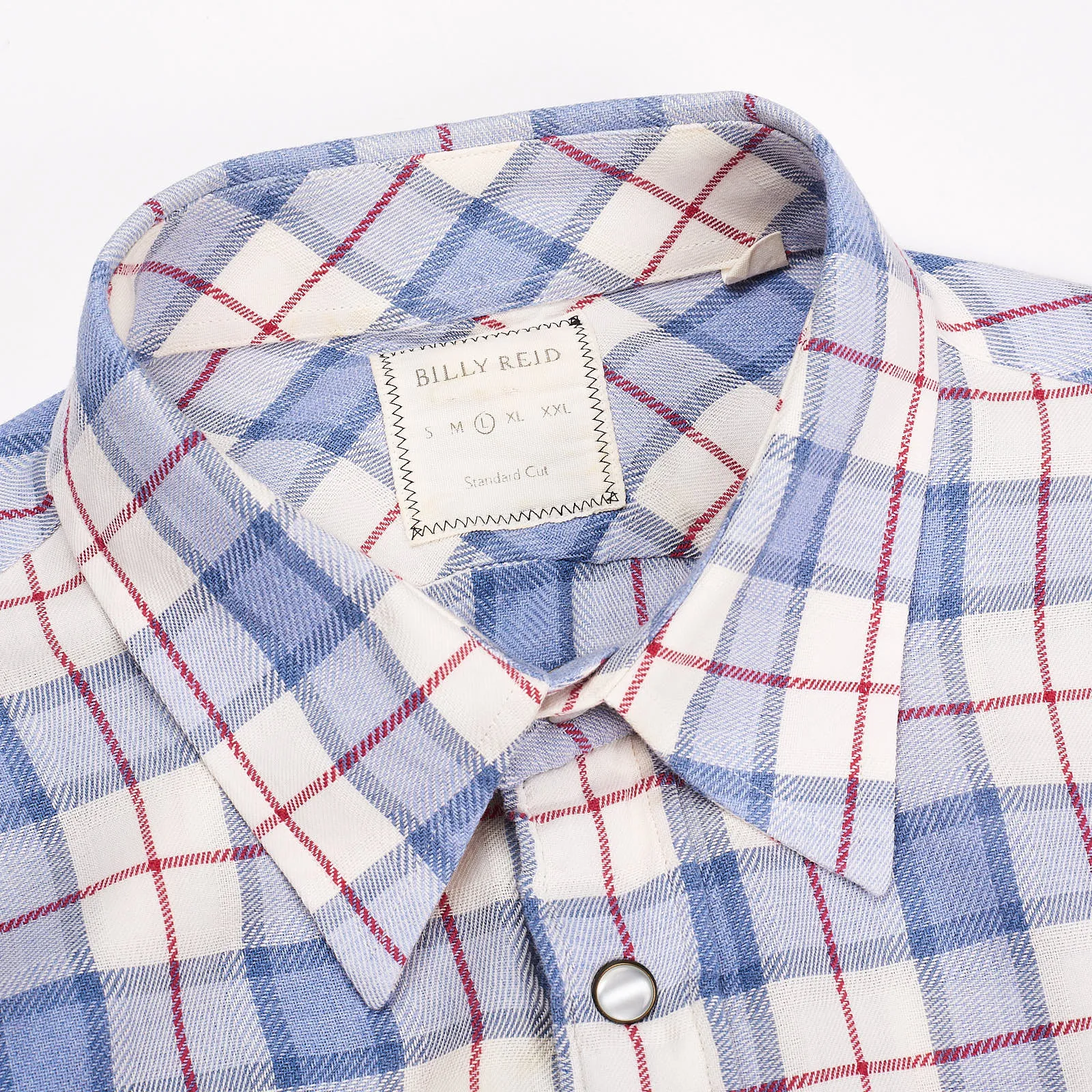 BILLY REID USA Plaid Cotton Snap Front Western Shirt NEW US L