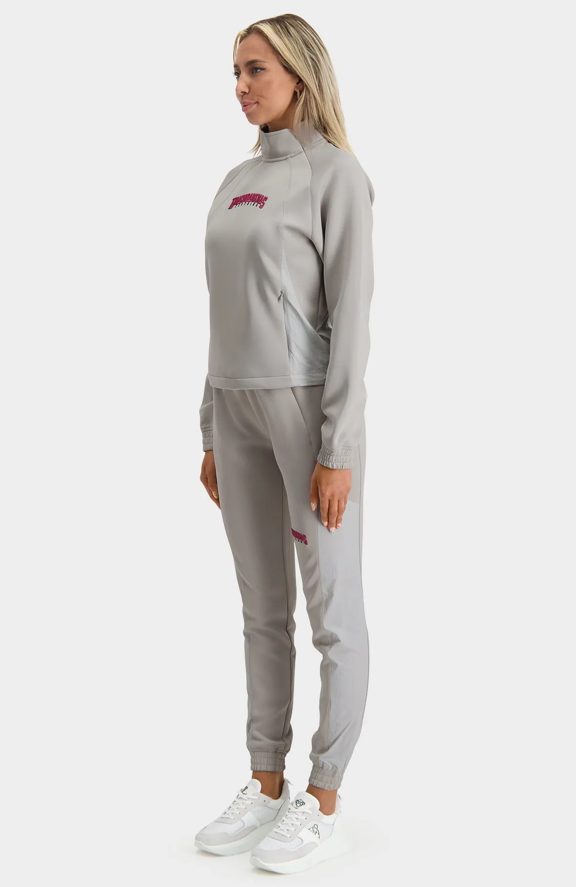 Black Bananas Dames Yuna Tracktop Grijs - Roze