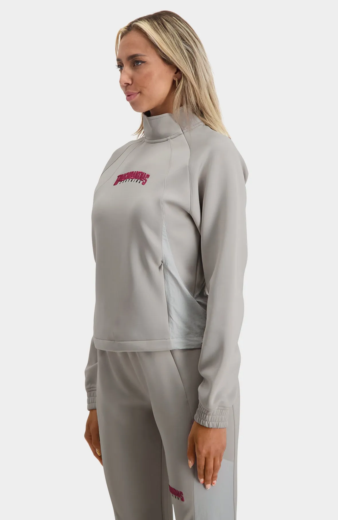 Black Bananas Dames Yuna Tracktop Grijs - Roze