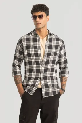 Black Checks Slim Fit Shirt