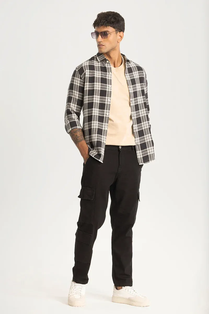 Black Checks Slim Fit Shirt