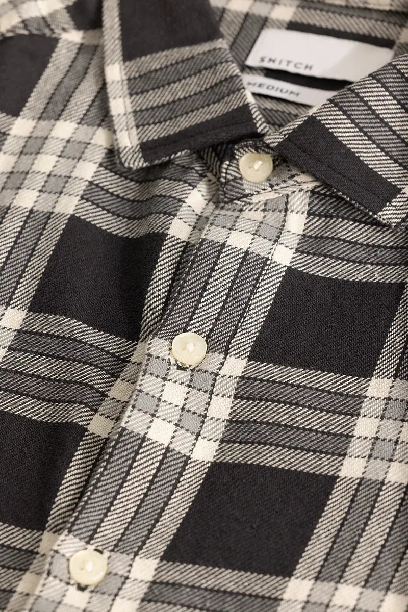 Black Checks Slim Fit Shirt