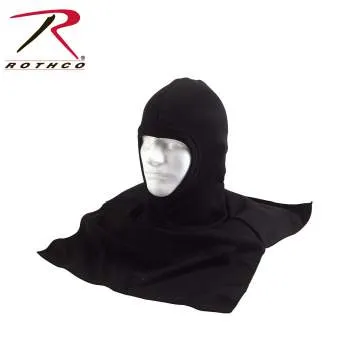 Black Polyester Balaclava With Dickie