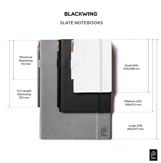 Blackwing Slate Notebook Medium Black/Blank