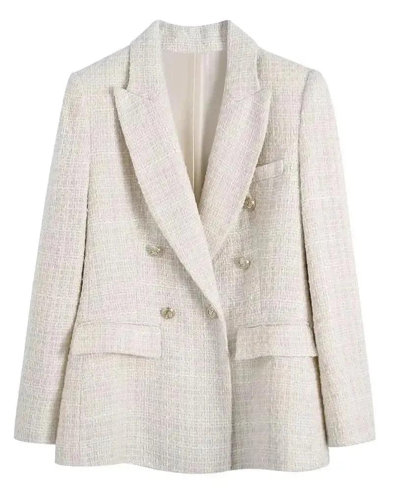 Blazer Branco em Tweed Sweet