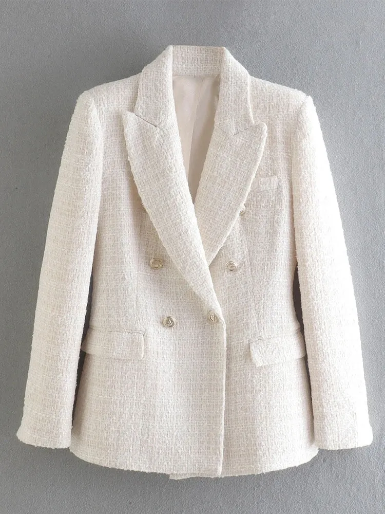 Blazer Feminino Alfaiataria Tweed Elen