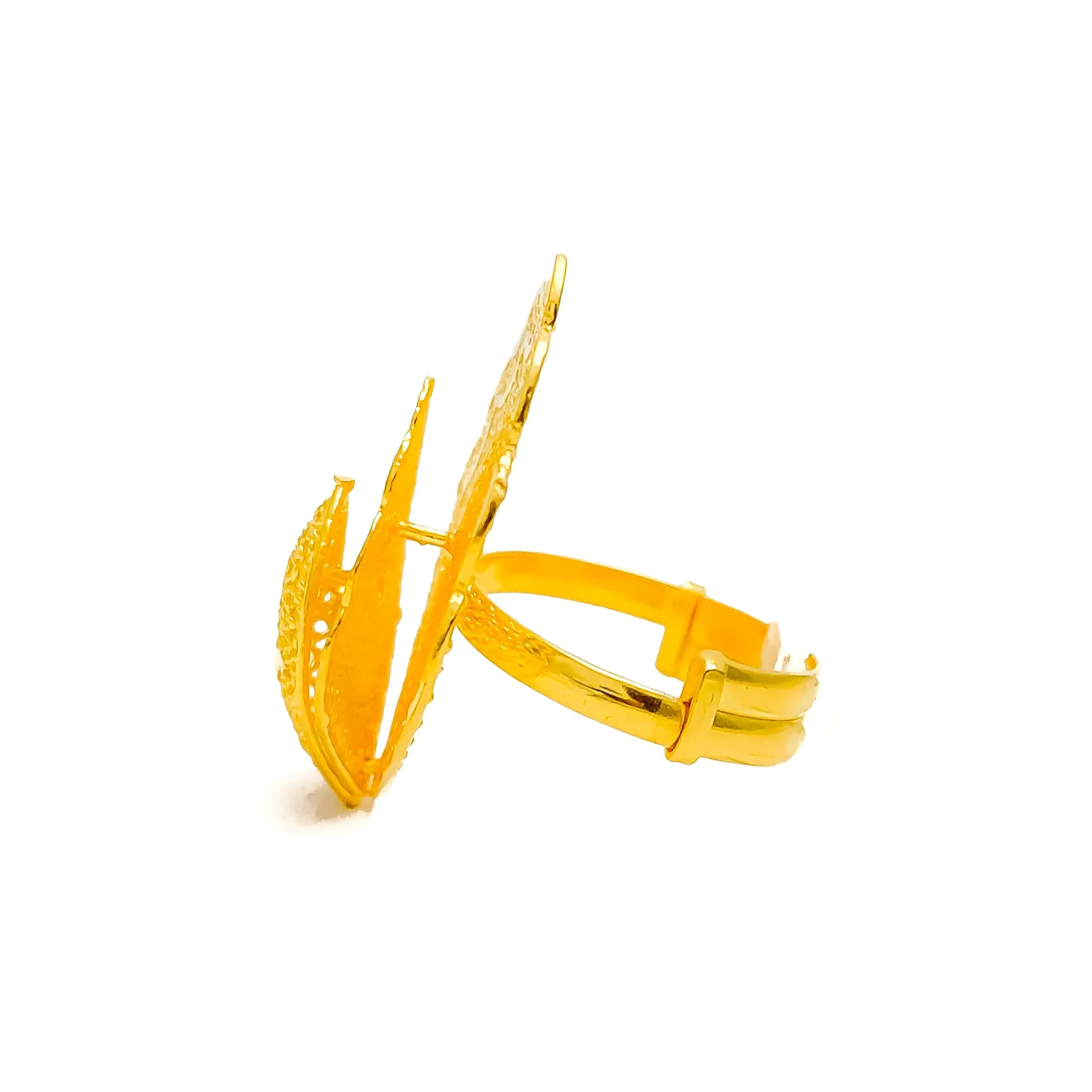 Blooming Festive 22k Gold Semi Statement Ring